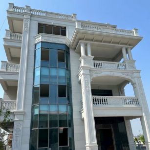 辽阳 白麻花岗岩别墅外墙干挂效果展示