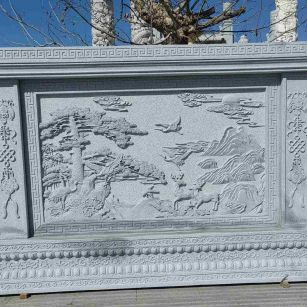 辽阳 芝麻白大型照壁，屏风，影壁