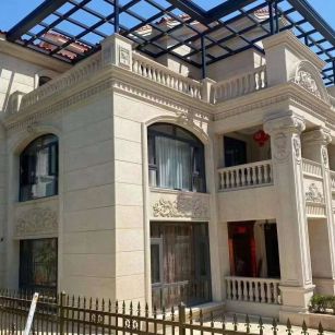 辽阳 黄金麻花岗岩荔枝面别墅外墙干挂