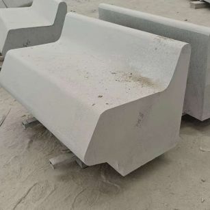 辽阳 芝麻白花岗岩异形坐凳，石凳