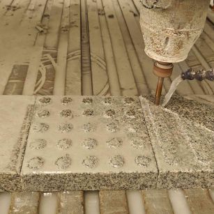 辽阳 芝麻白花岗岩石材盲人石、盲道石、盲点石