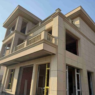 辽阳 黄金麻花岗岩石材荔枝面外墙干挂效果展示