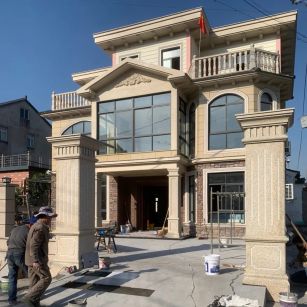 辽阳 黄金麻花岗岩荔枝面别墅外墙干挂私家专属