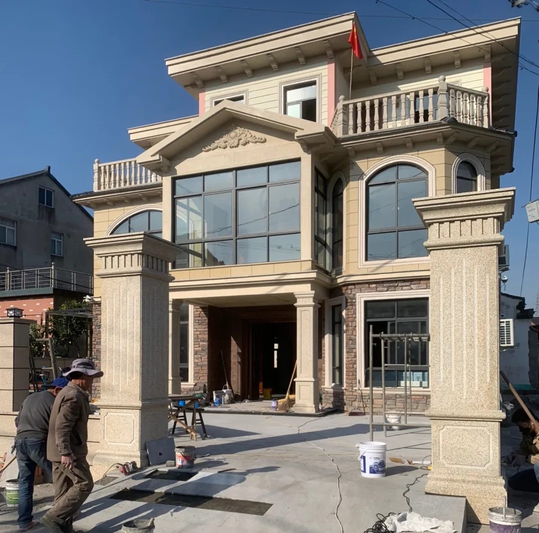 辽阳 黄金麻花岗岩荔枝面别墅外墙干挂私家专属