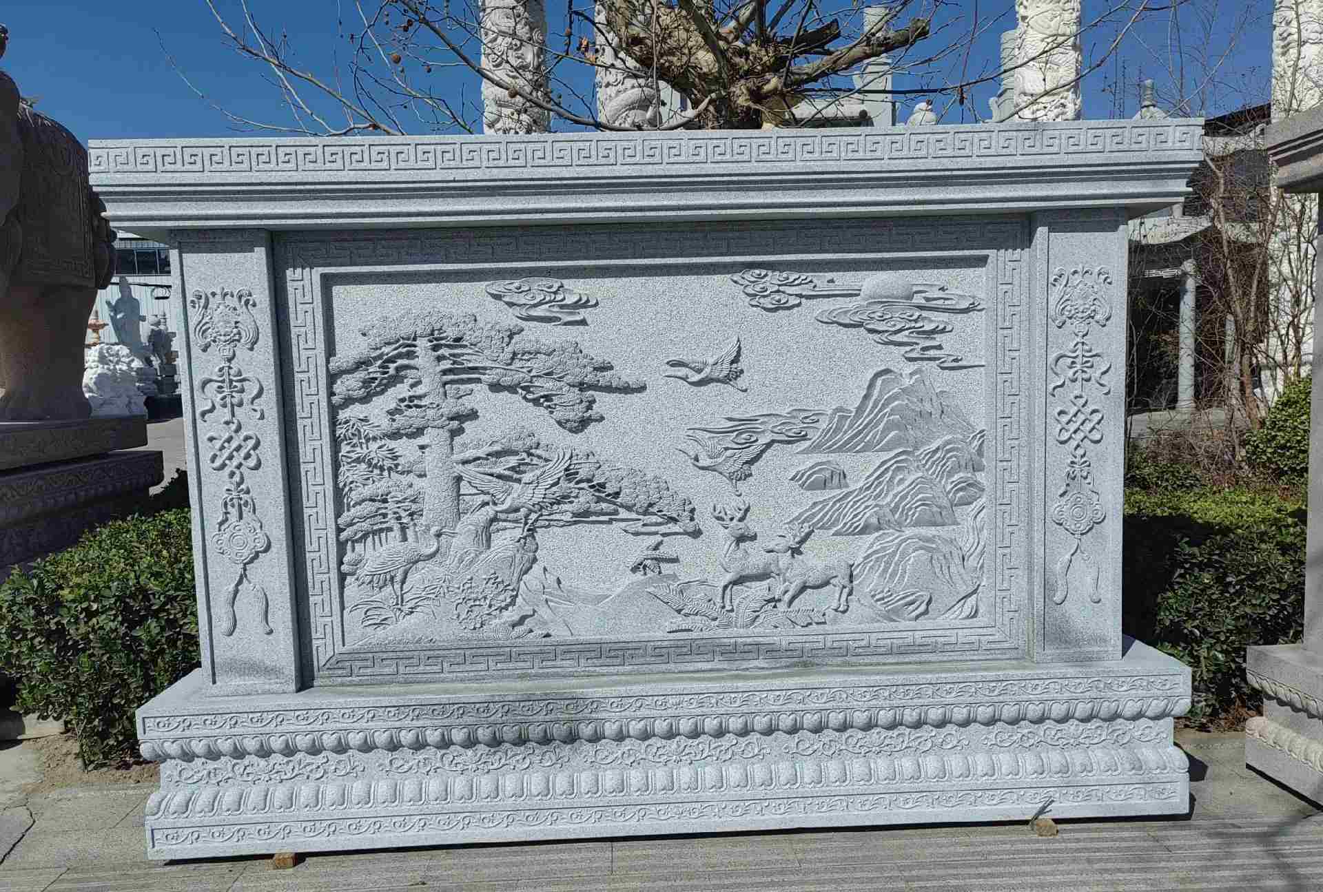 辽阳 芝麻白大型照壁，屏风，影壁