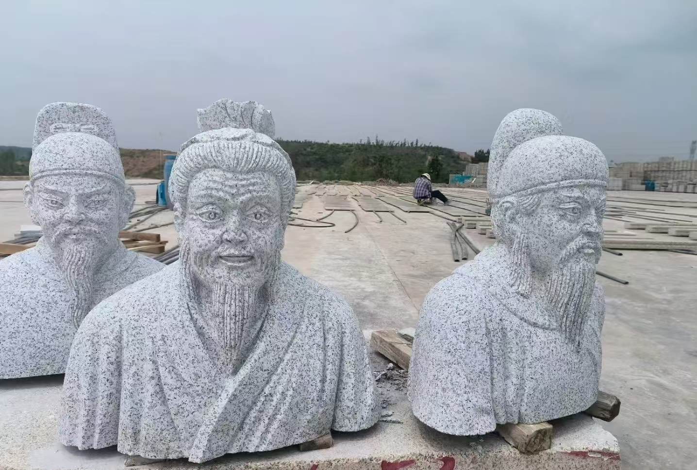 辽阳 白麻花岗岩石材人物立体雕刻